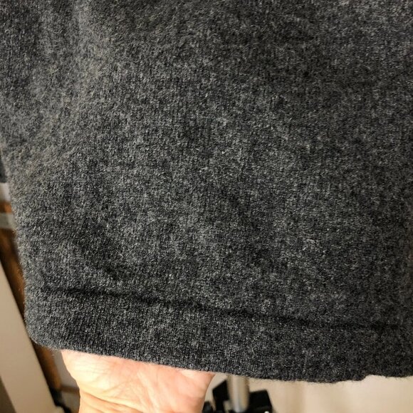 ANNE KLEIN 100% Cashmere Grey Button Down 3/4 Sleeve Sweater Sz S - Picture 6 of 8